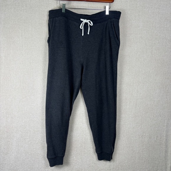aerie Pants - Aerie Joggers Size XL Charcoal Gray Marl Sweatpants Ankle Zip Pockets Tiny Flaws